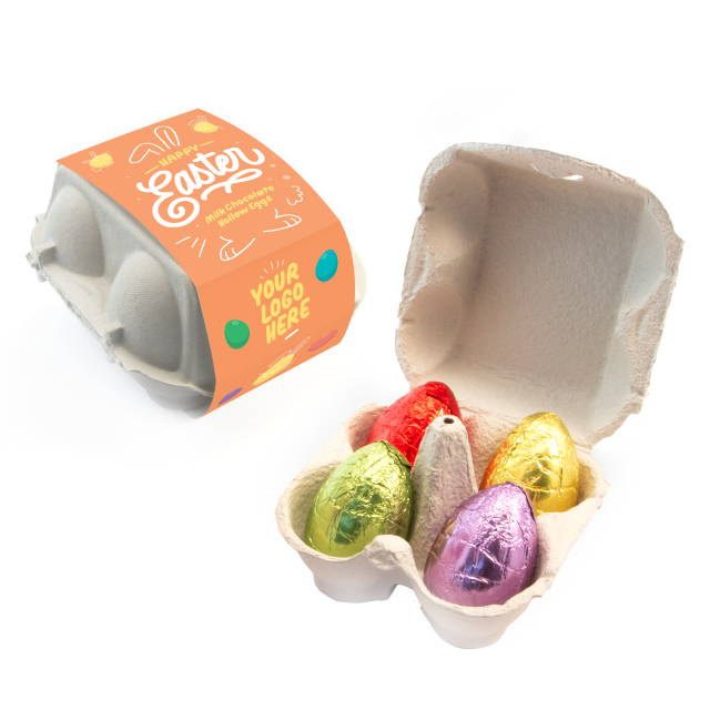 Easter – Egg Box – Hollow Chocolate Eggs – x4